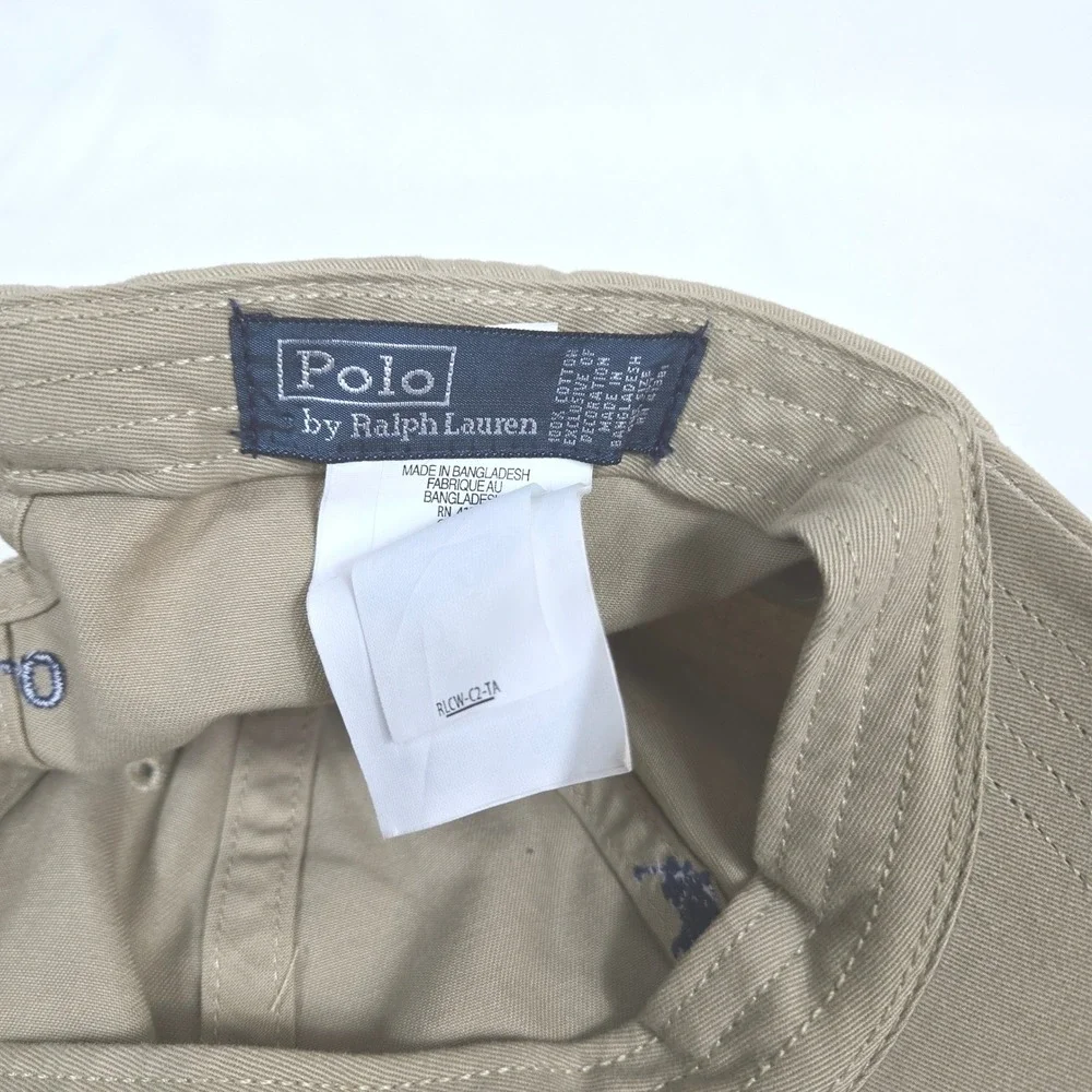 Polo Ralph Lauren Big Boy Tan 100% Cotton Classic Sport Baseball Cap Preppy 2-4T